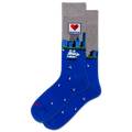 Gray Heather HOTSOX Men's Boston Crew Socks