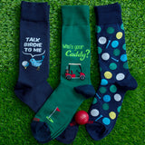 HOTSOX Men's Fun Golf Balls Crew Sock thumbnail