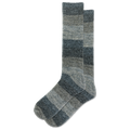 Pair of striped socks on a white background