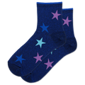 Navy HOTSOX Women's Metallic Stars Anklet