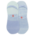 Blue HOTSOX Women's Colorblock Random 2 Pack Liner Socks