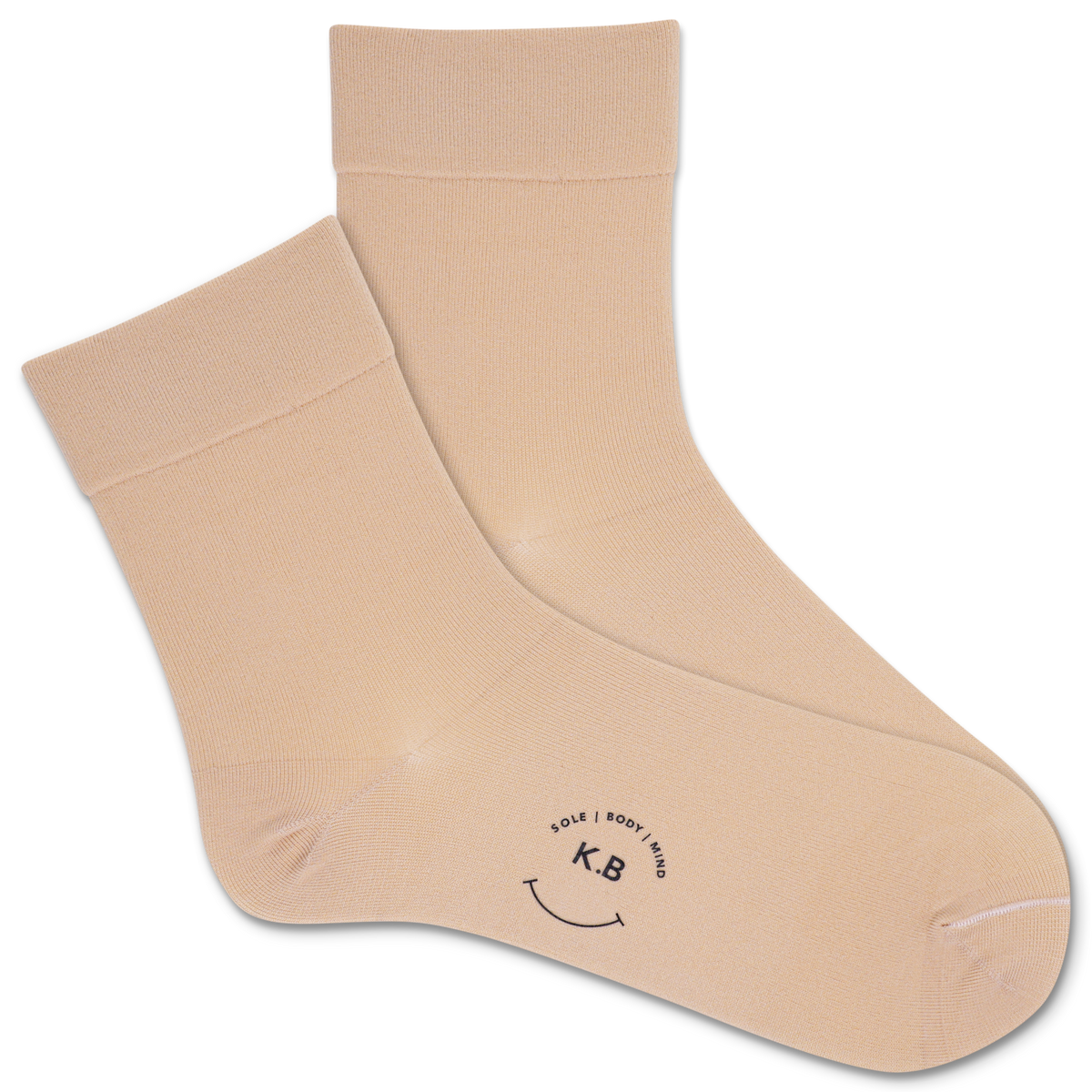 K.Bell striped and solid microfiber crew socks in various colors and patterns on a white background