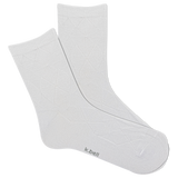 White socks with argyle textured pattern on a white background thumbnail