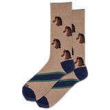 HOTSOX Men's Horse Head Crew Socks