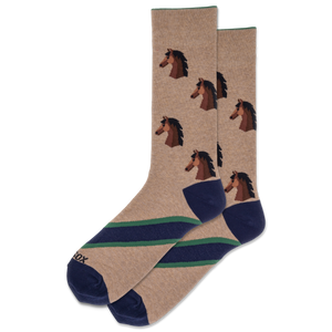 HOTSOX Men's Horse Head Crew Socks