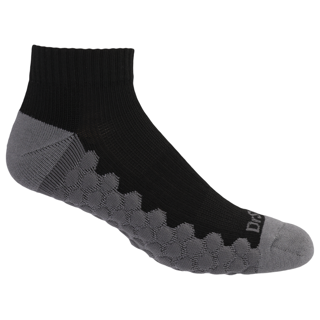 Black and gray sock on a white background