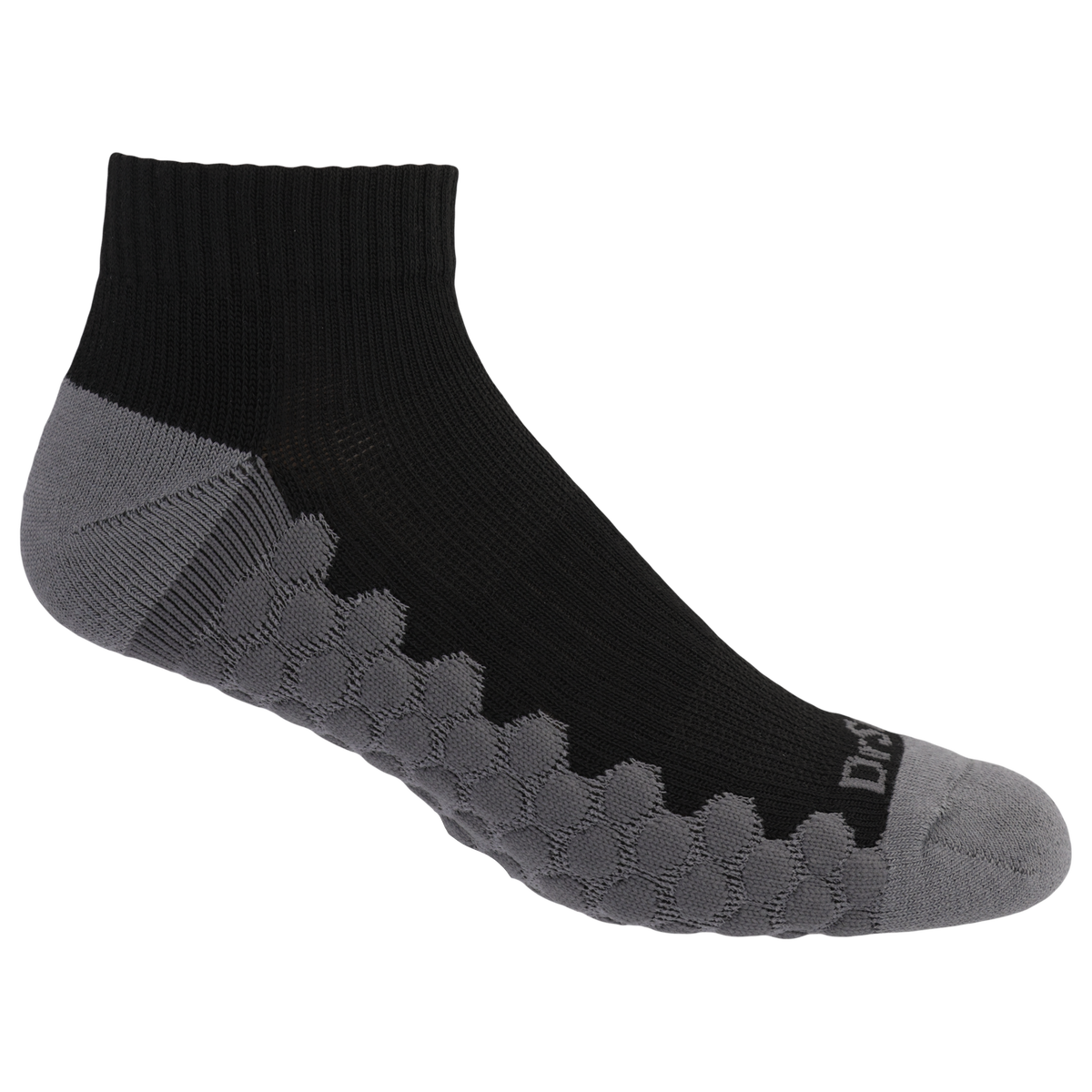Black and gray sock on a white background