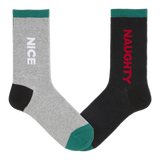 HOTSOX Women's Naughty And Nice Crew Socks