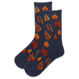 HOTSOX Women's Autumn Leaves Crew Sock