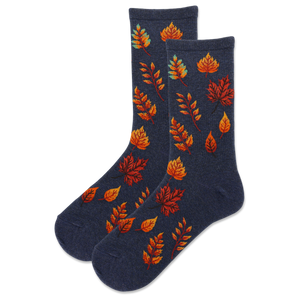 HOTSOX Women's Autumn Leaves Crew Sock