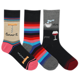 HOTSOX Women's Screw It Wine Crew Sock 3 Pair Pack thumbnail