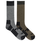 Jeep® Men's Performance Wool Hiking Crew Socks 2 Pair Pack Made in USA - Heavyweight, Cushioned Comfort