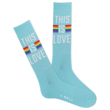 K.Bell Men's This Is Love Active Crew Sock