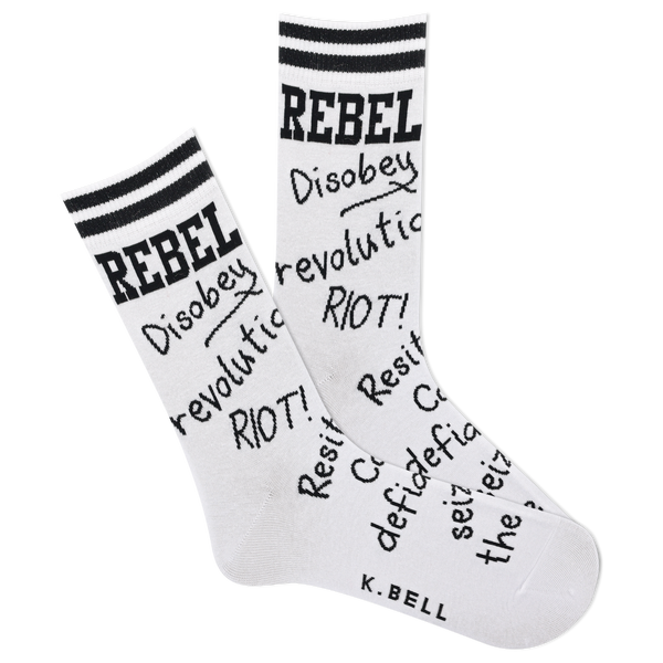 K.Bell Women's Rebel Graffiti Crew Sock