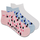 K.Bell Women's Abstract Animal Low Cut Sock 3 Pack