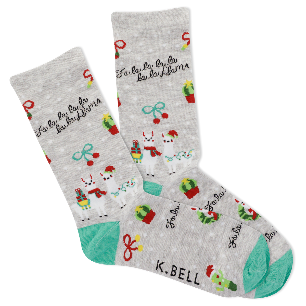 Christmas Elf Socks, Holiday Striped Crew Socks for Men and Women (Unisex, 2 Pairs)