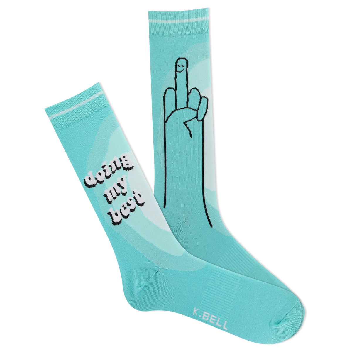 K.Bell Men's Music Notes Crew Socks